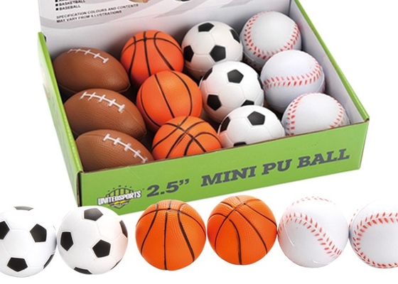 Soft PU Foam Anti Stress Bouncing Soccer Ball Squeeze Basketball Toys