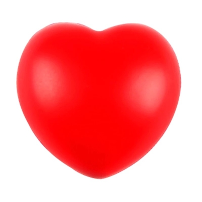 Heart Shape Pu Foam Stress Ball Toys Pressure Relief 6.8cm Diameter