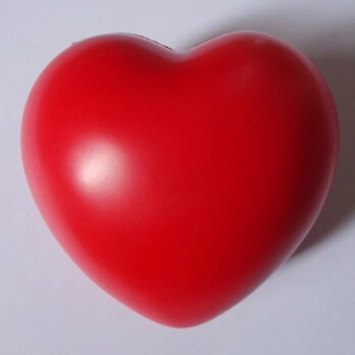 Heart Shape Pu Foam Stress Ball Toys Pressure Relief 6.8cm Diameter