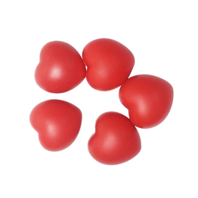 Heart Shape Pu Foam Stress Ball Toys Pressure Relief 6.8cm Diameter