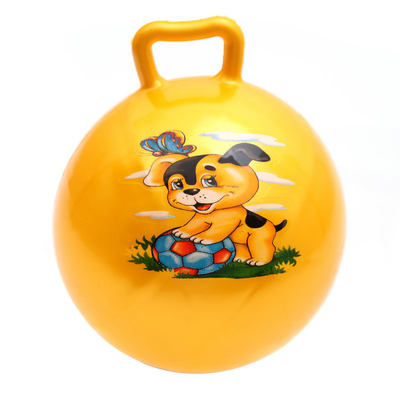 Nontoxic Odorless Inflatable Ball With Handle , Anti Slipping Jumping Bouncy Ball