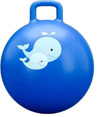 Portable PVC Childrens Bouncy Hoppers , Non Toxic Hopping Ball With Handle
