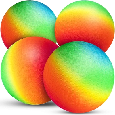 6&quot; Ultralight Bouncy Inflatable Playground Ball Rainbow Non Toxic