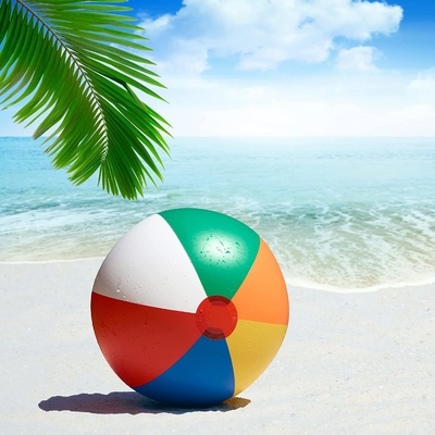 Small Inflatable PVC Beach Ball Lightweight Odorless Durable