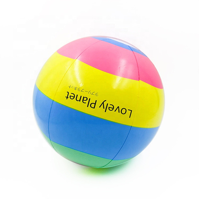 Antiwear PVC 12 Inch Inflatable Beach Ball , Ultralight Custom Printed Beach Balls