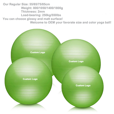Nontoxic Odorless Eco Friendly Yoga Ball , Antiwear Inflatable Exercise Ball