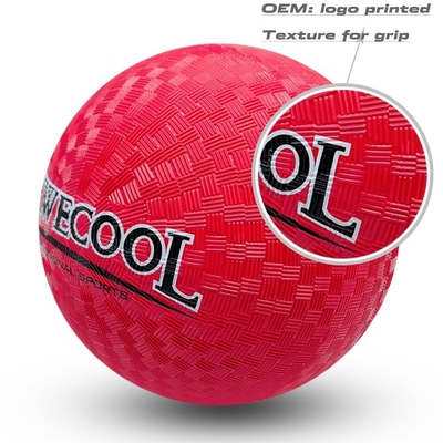 Nontoxic Red Playground Rubber Bounce Ball Thickened Reusable