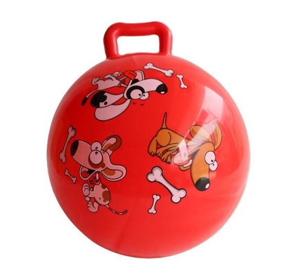 Bearing 100kg Bounce Space Hopper , Nontoxic Inflatable Bouncy Ball With Handle