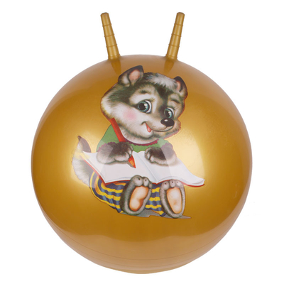 Inflatable PVC Bouncing Kids Toy Balls Nontoxic Antiwear With Handle