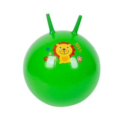 Odorless PVC Jumping Bouncy Ball With Handle For Adults Non Toxic