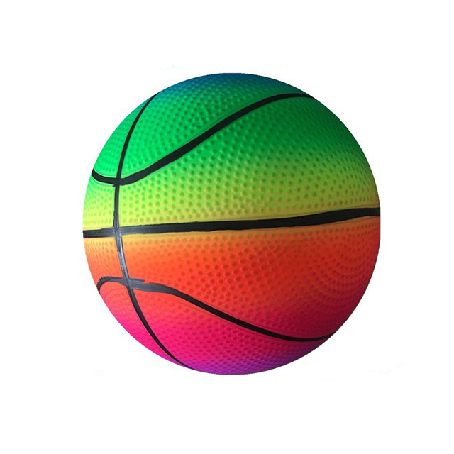 45cm Rainbow Design Toddler Sports Ball waterproof Odorless Ecofriendly