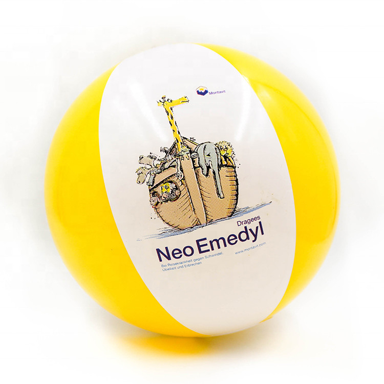 Antiwear PVC 12 Inch Inflatable Beach Ball , Ultralight Custom Printed Beach Balls